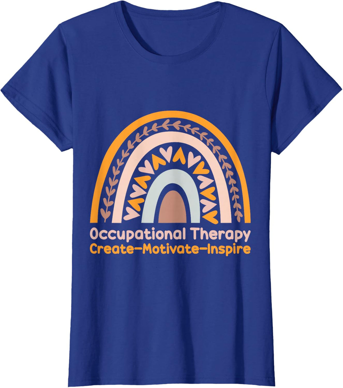 Occupational Therapy Rainbow OT Pediatric Nurse Peds PT T-Shirt - Royal Blue