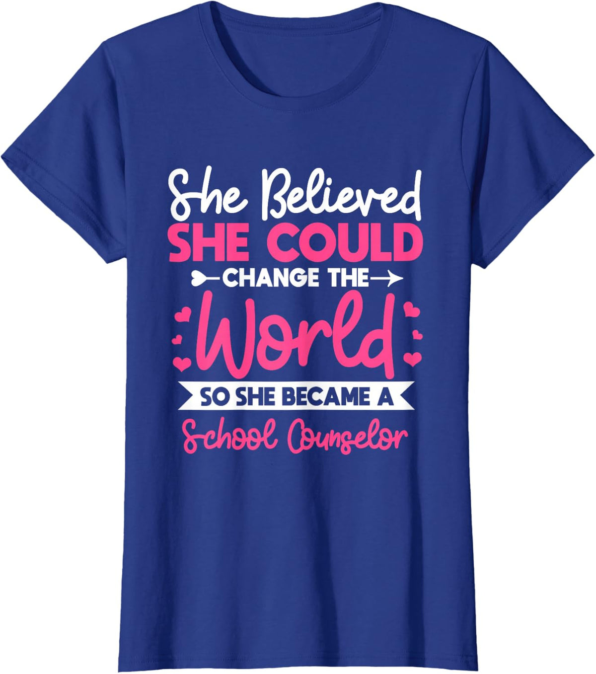 School Counseling Guidance Counselor Student T-Shirt - Royal Blue