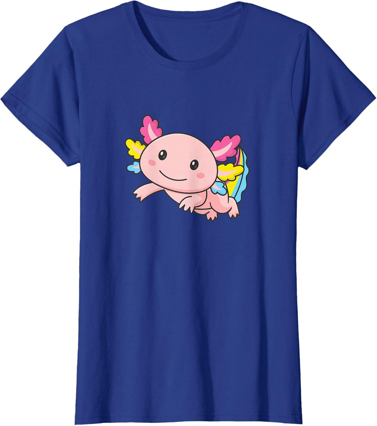 Pansexual Flag Pansexual Pride LGBTQ Axolotl T-Shirt - Royal Blue
