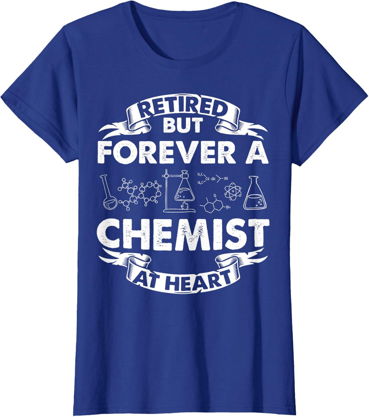 Retired Chemist Apparel | Great Chemists Design T-Shirt - Royal Blue