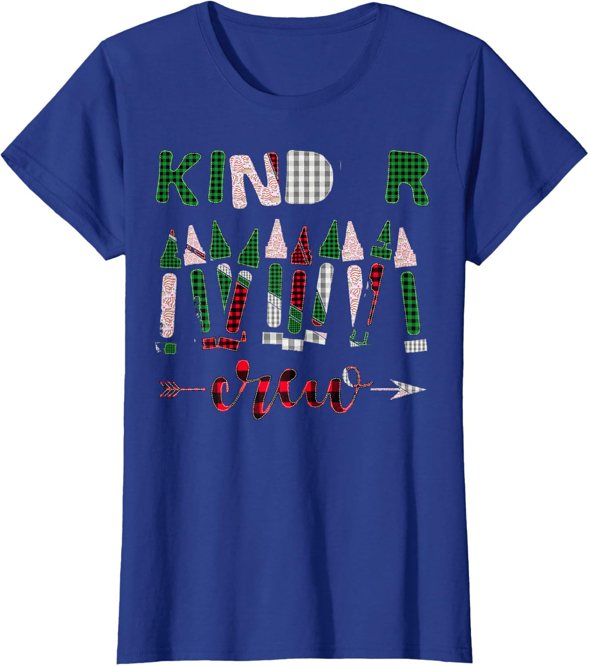 Teacher of Kindergarten 1st Crew Kinder School Day T-Shirt - Royal Blue