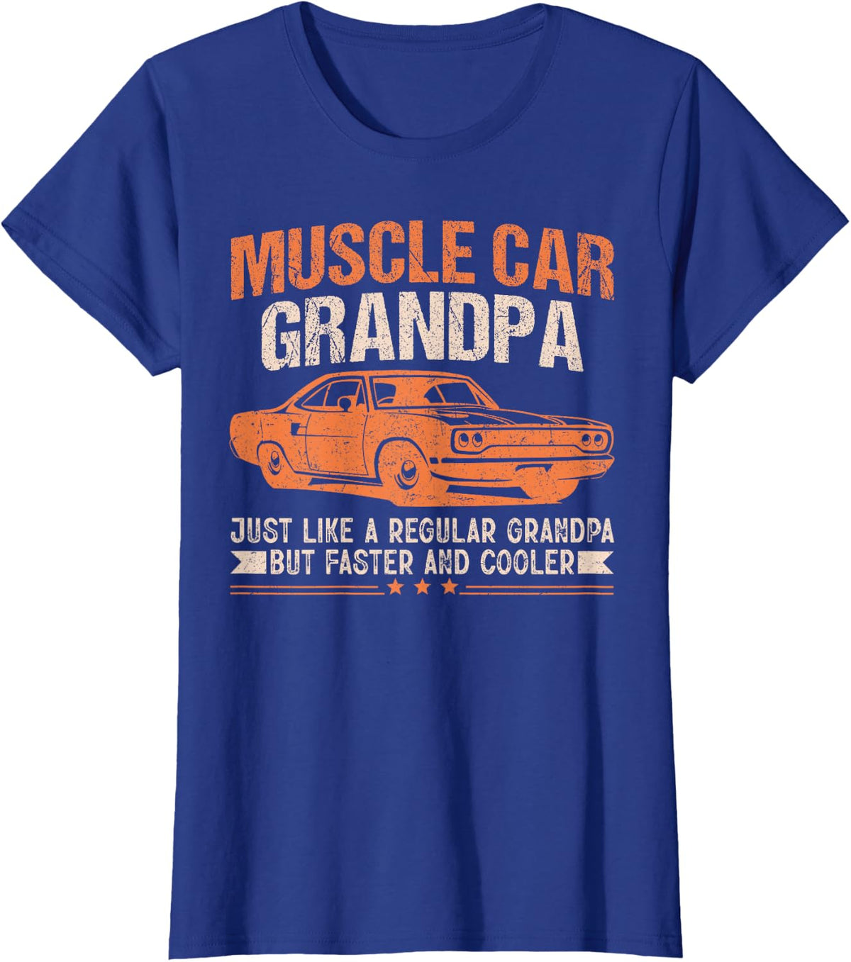 Muscle Car Grandpa For Vintage Car Lovers T-Shirt - Royal Blue