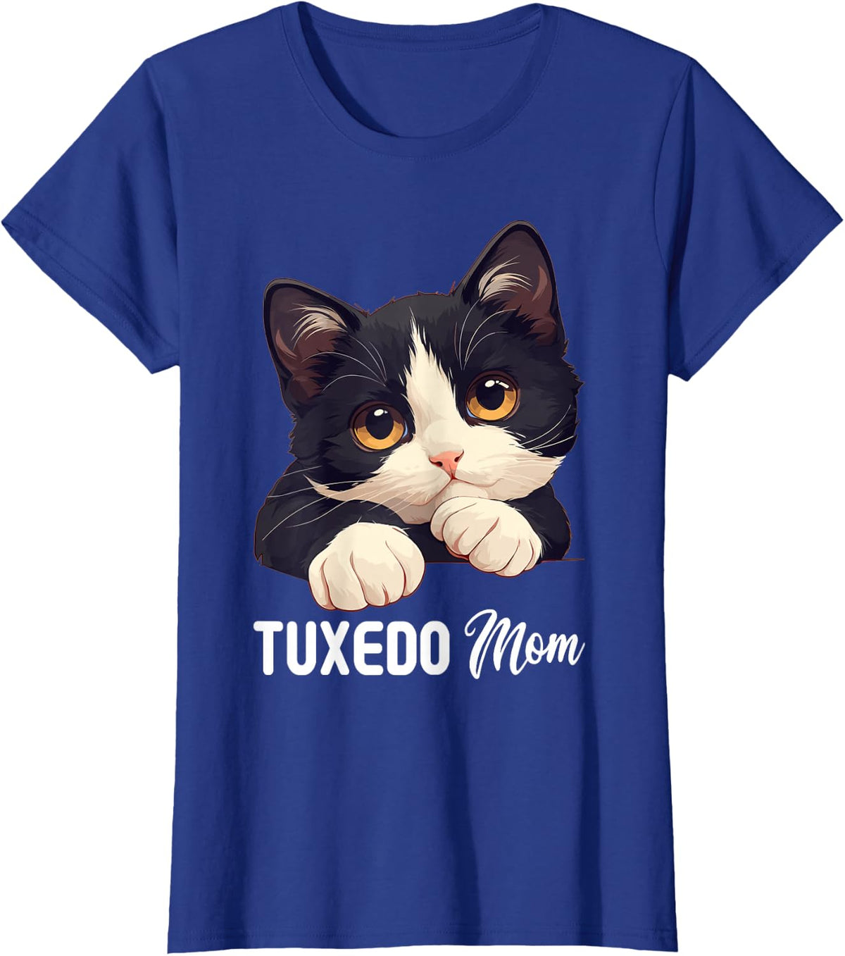 Tuxedo Cat Cats Kitten Tuxedo Mom T-Shirt - Royal Blue