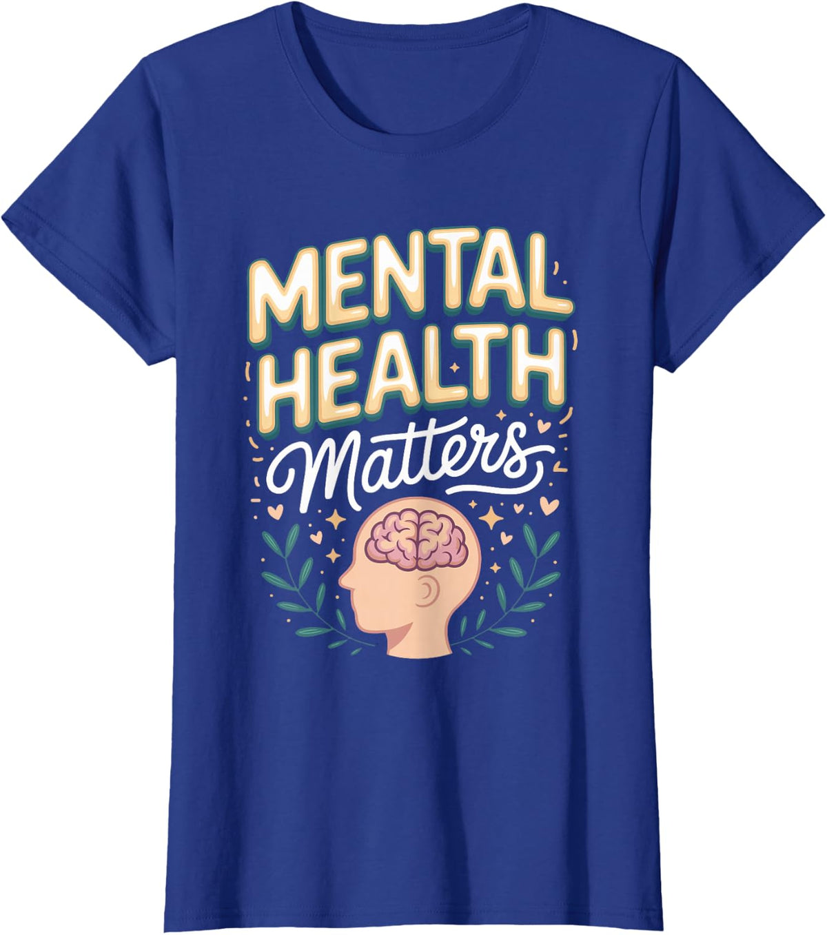 Mental Health Matters School Psychologist Counselor T-Shirt - Royal Blue