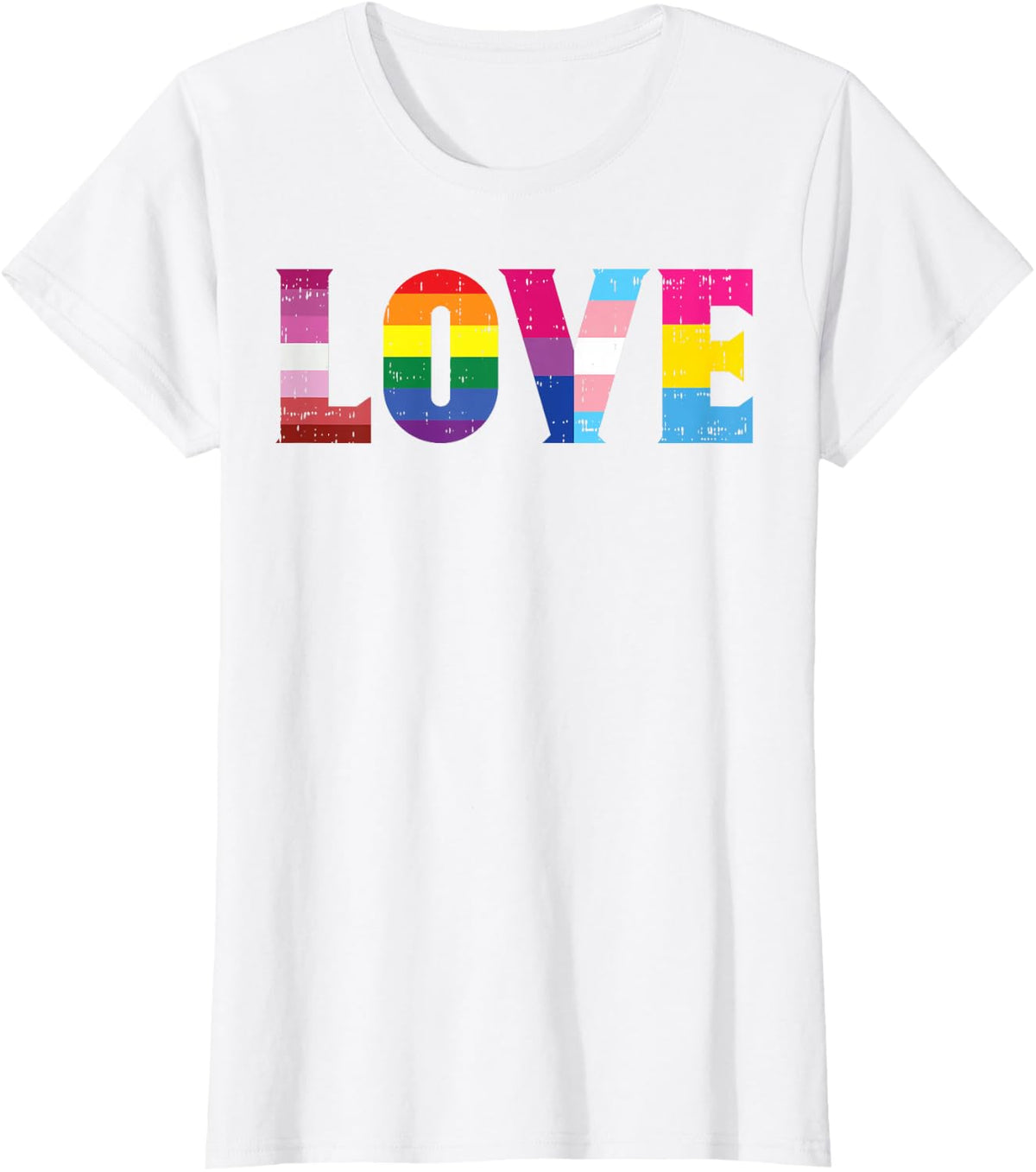 Love LGBTQ Pride Ally Shirt for Lesbian Gay Bisexual Trans Pansexual Support Tees and T Shirts - White