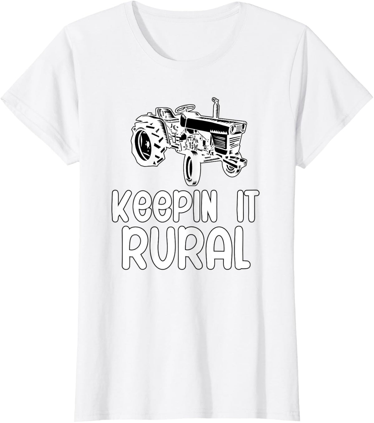 Keepin it rural Tractor T-Shirt - White