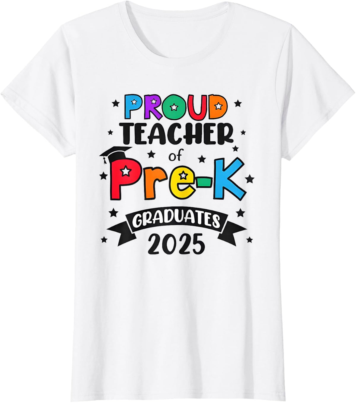 funny graduation proud teacher of pre-k graduates student T-Shirt - White