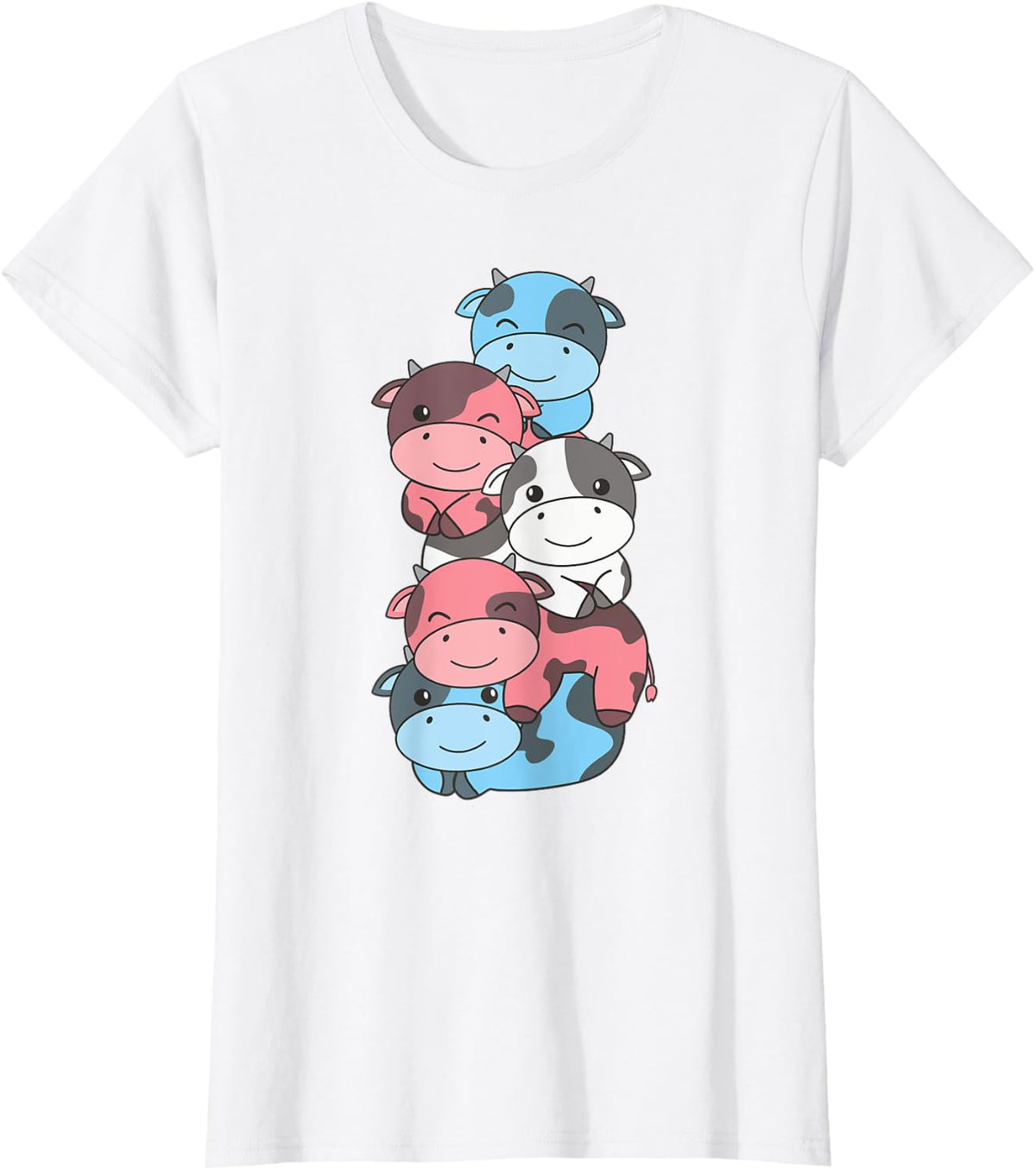 Transgender Flag Pride Month Lgbtq Transgender Cow T-Shirt - White