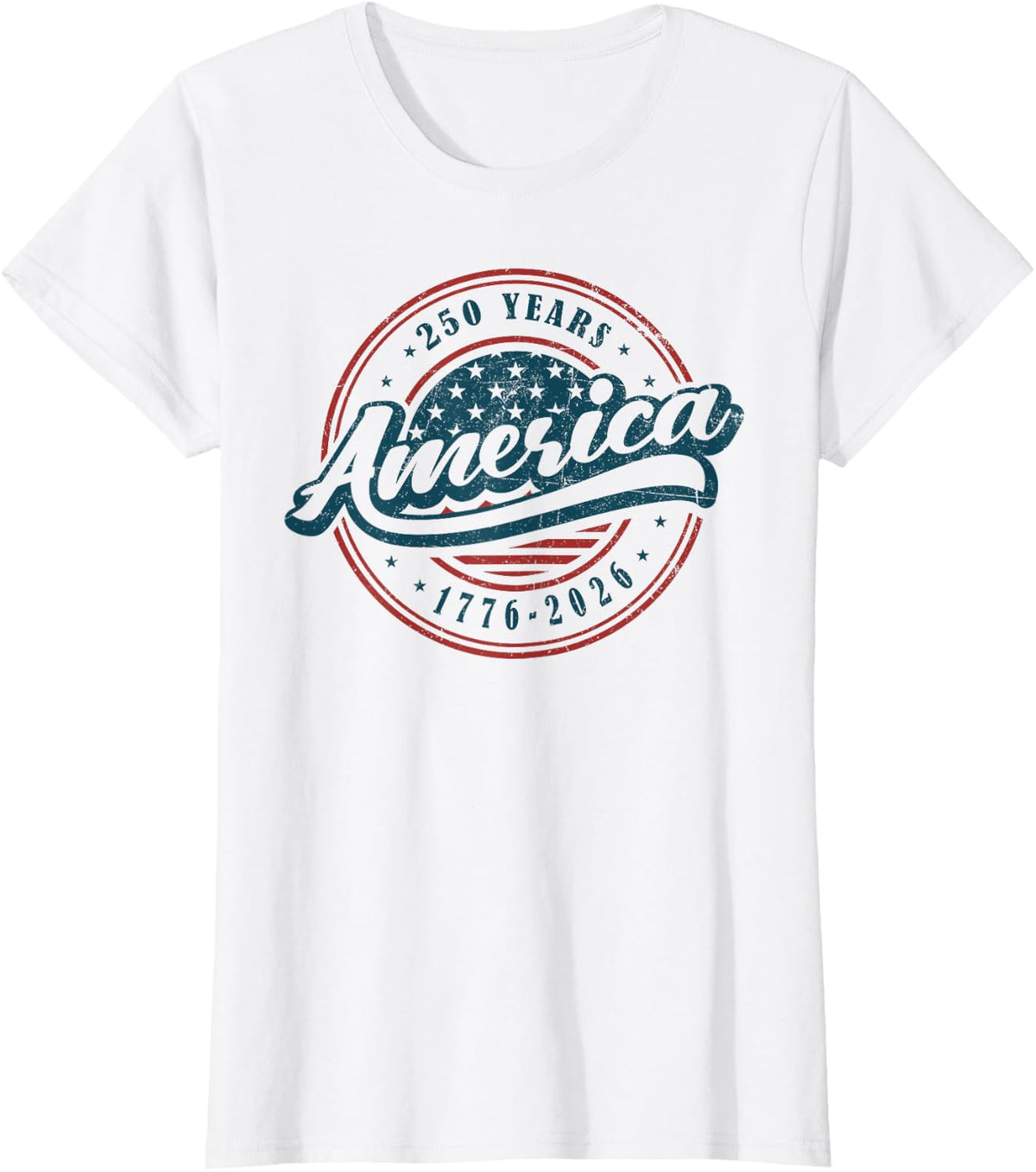 250 Years 1776-2026 250th Birthday, 4th of July T-Shirt - White