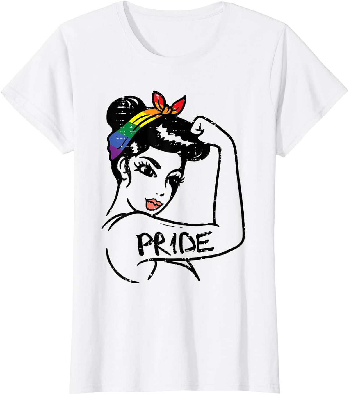 Unbreakable Strong Woman Rainbow Gay Pride LGBT Women Gift T-Shirt - White
