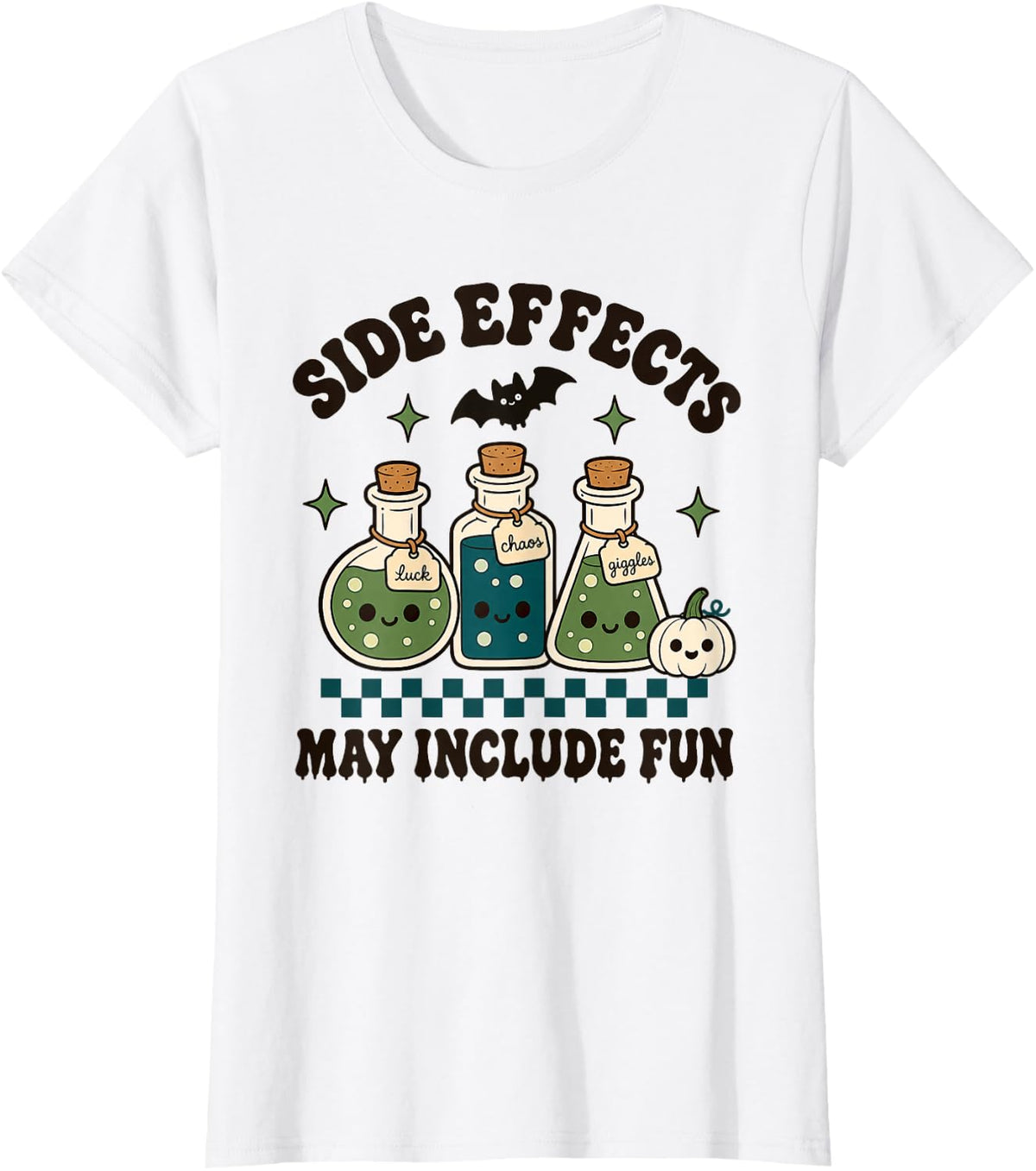 Side Effects May Include Fun Cute Potion Flasks Labels T-Shirt - White