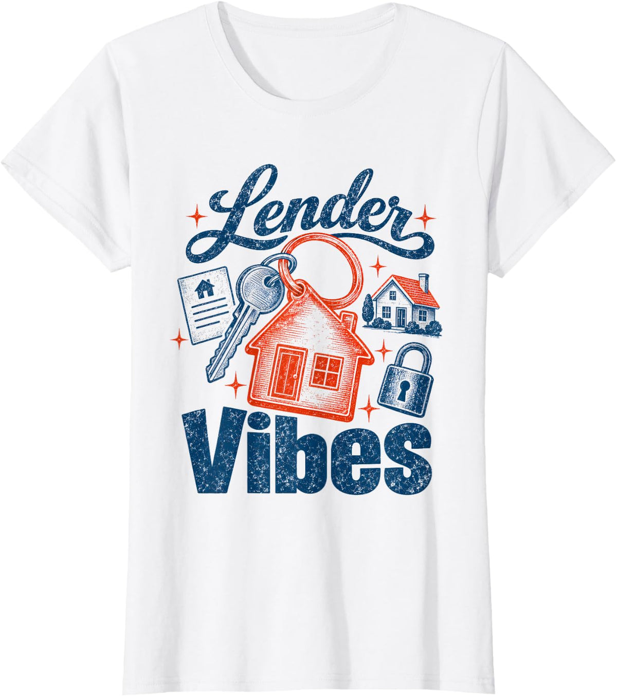 Lender Vibes Real Estate Agent Mortgage Broker T-Shirt - White