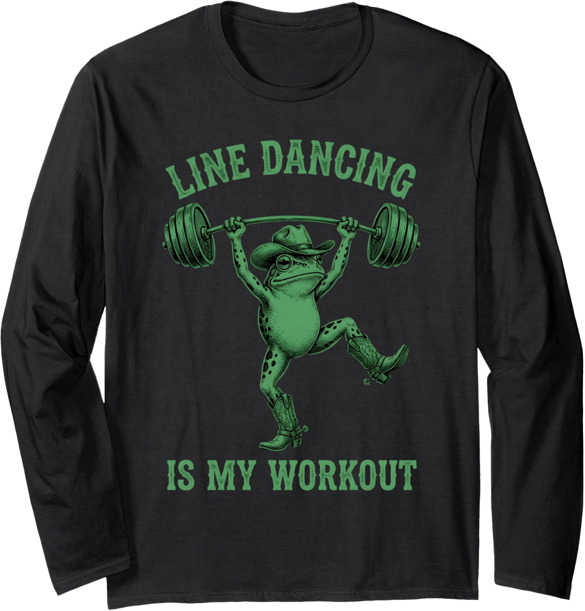 Line Dance Workout Line Dancing Line Dancer Long Sleeve T-Shirt - Adult Unisex Black