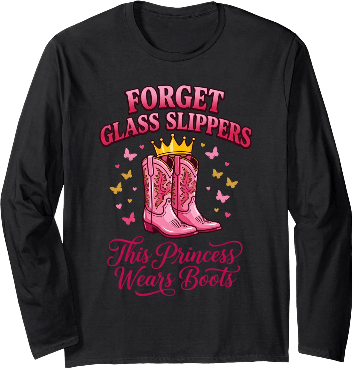 Line Dance Princess Line Dancing Line Dancer Long Sleeve T-Shirt - Adult Unisex Black