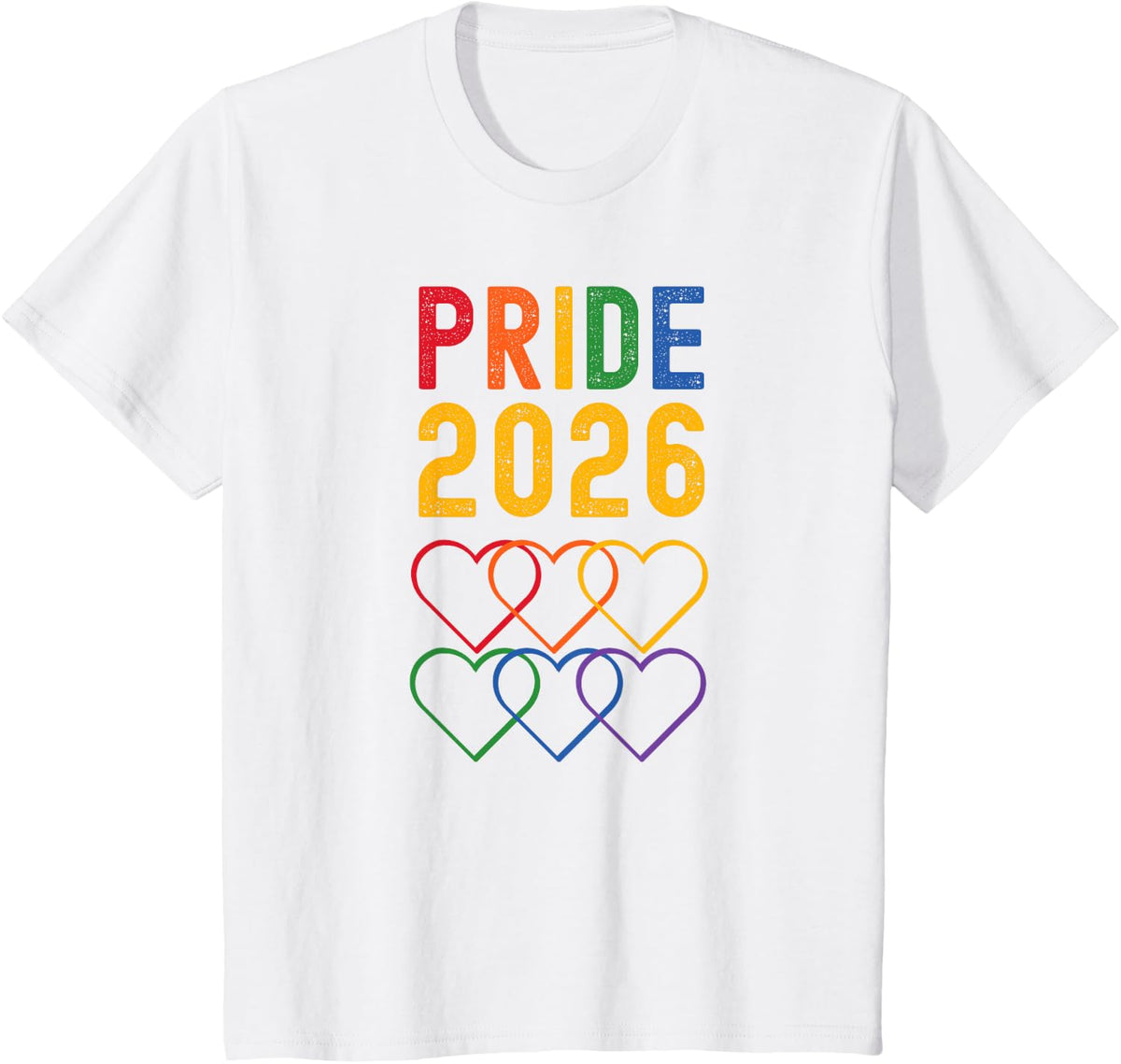 Gay Pride 2026 LGBT Pride Month Rainbow Celebration T-Shirt - White