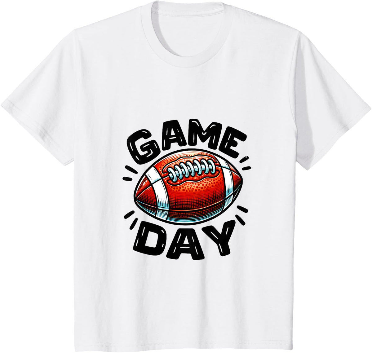 Game Day American Football Game Sports Football Lover T-Shirt - White