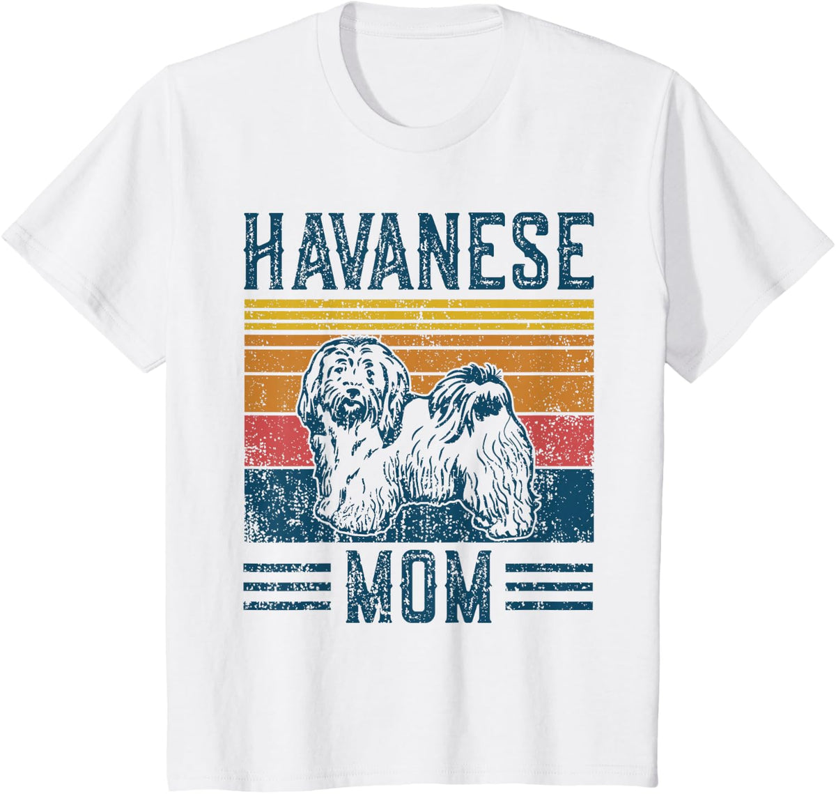 Dog Havanese Mom - Vintage Havanese Mom T-Shirt - White