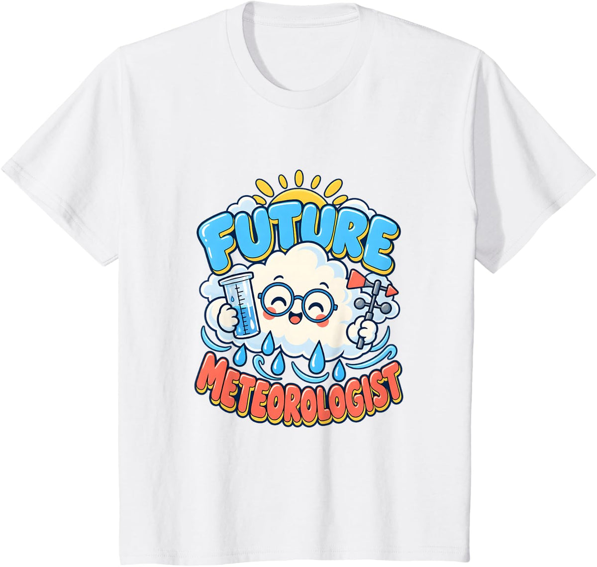 Future Meteorologist Cloud and Weather Instruments T-Shirt - White