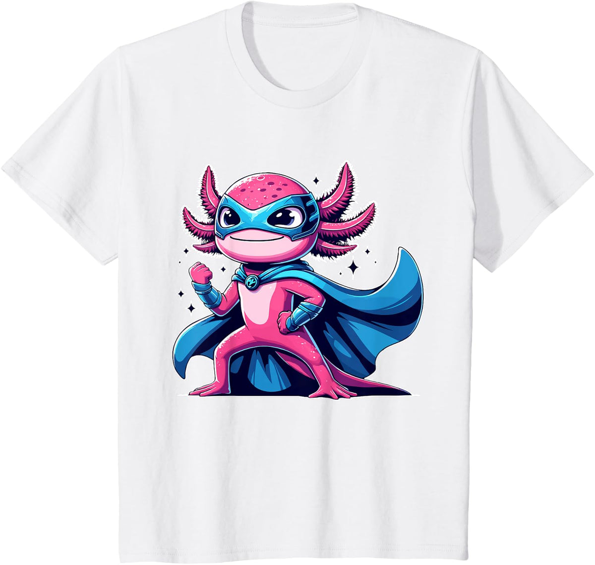 Superhero Axolotl T-Shirt - White