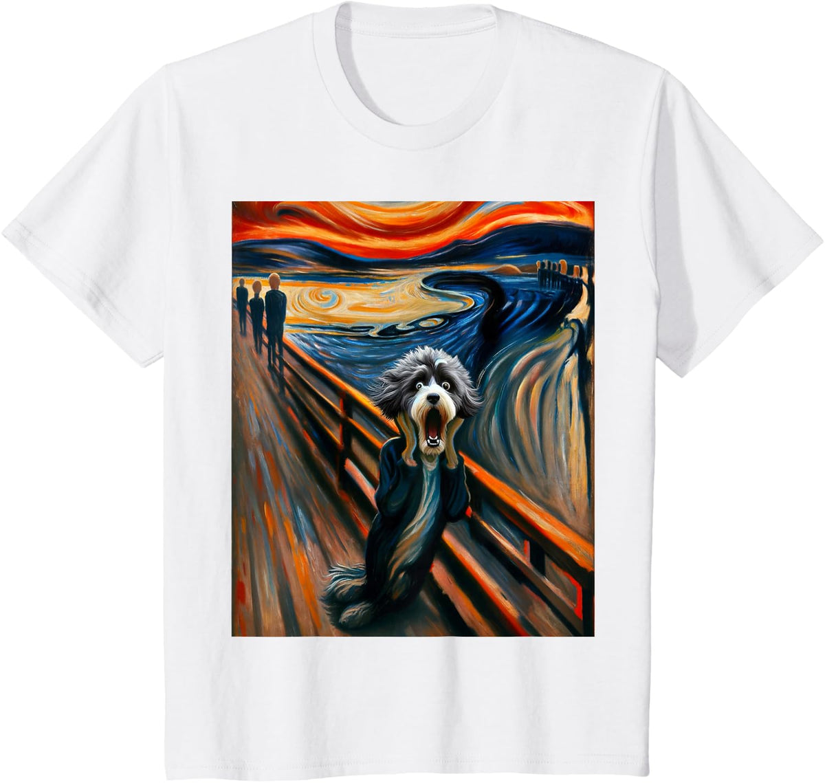 Expressionist Artsy Havanese Dog | Artistic Havanese T-Shirt - White