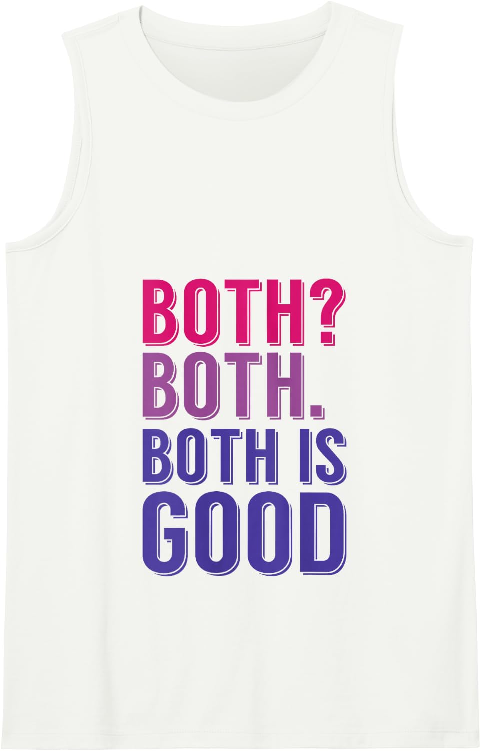 Bi Flag Queer Pride LGBTQ Funny Gift Bisexual Tank Top - White