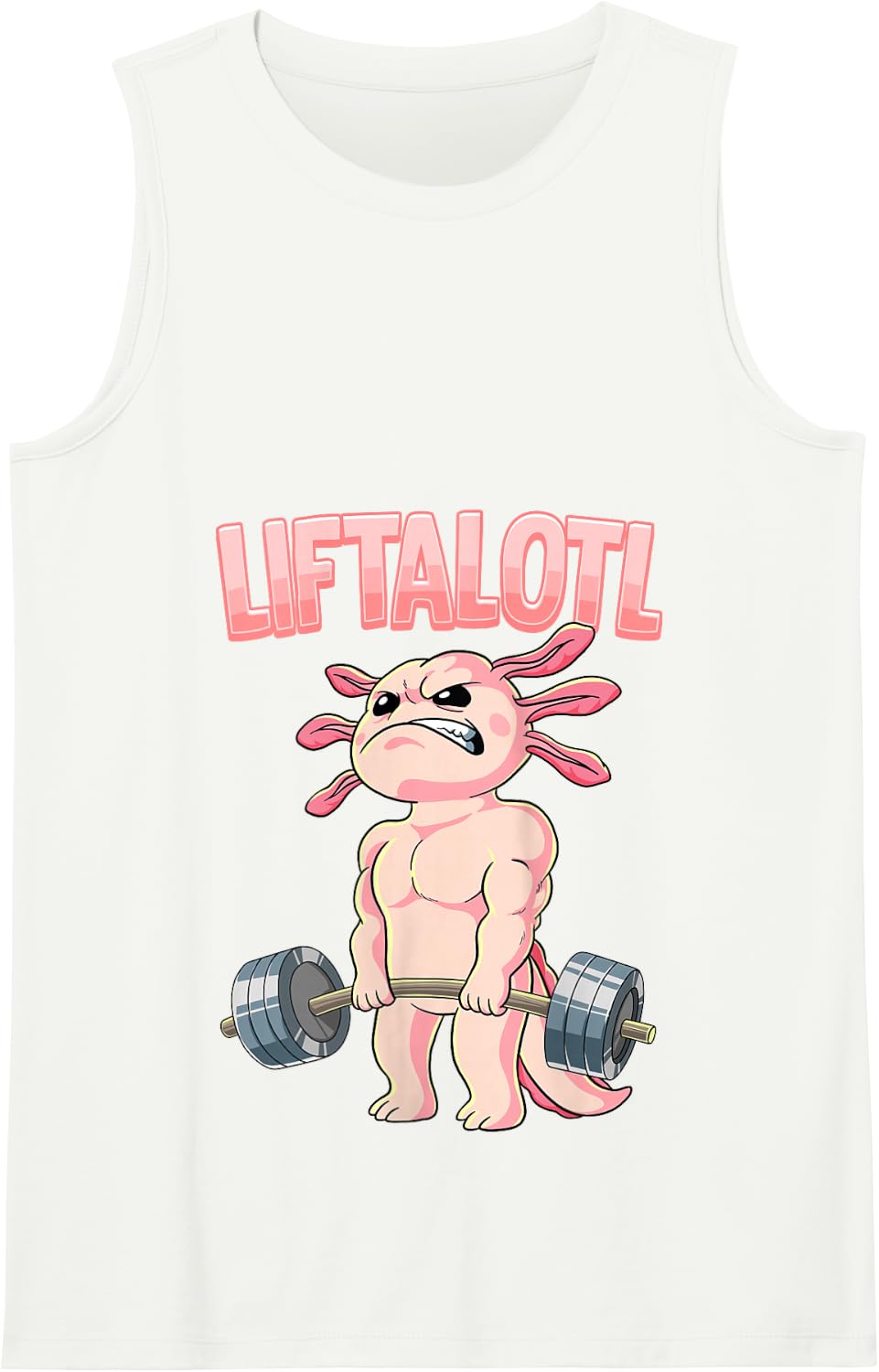 Liftalotl Axolotl Gym Bodybuilding Tank Top - White