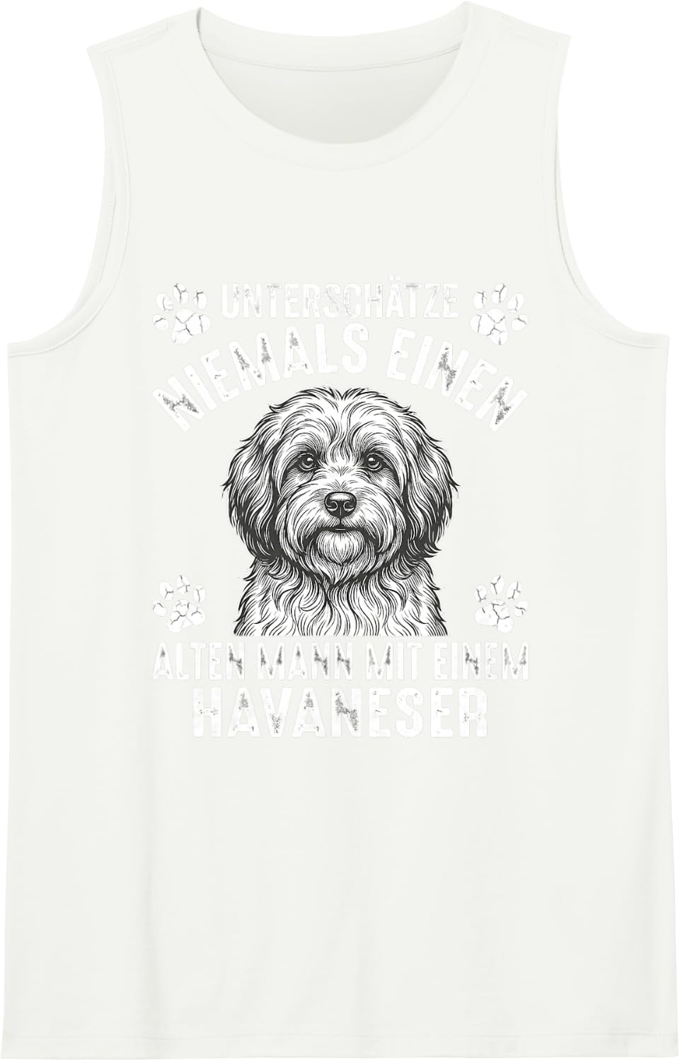 Havaneser Old Man Havanese Tank Top - White