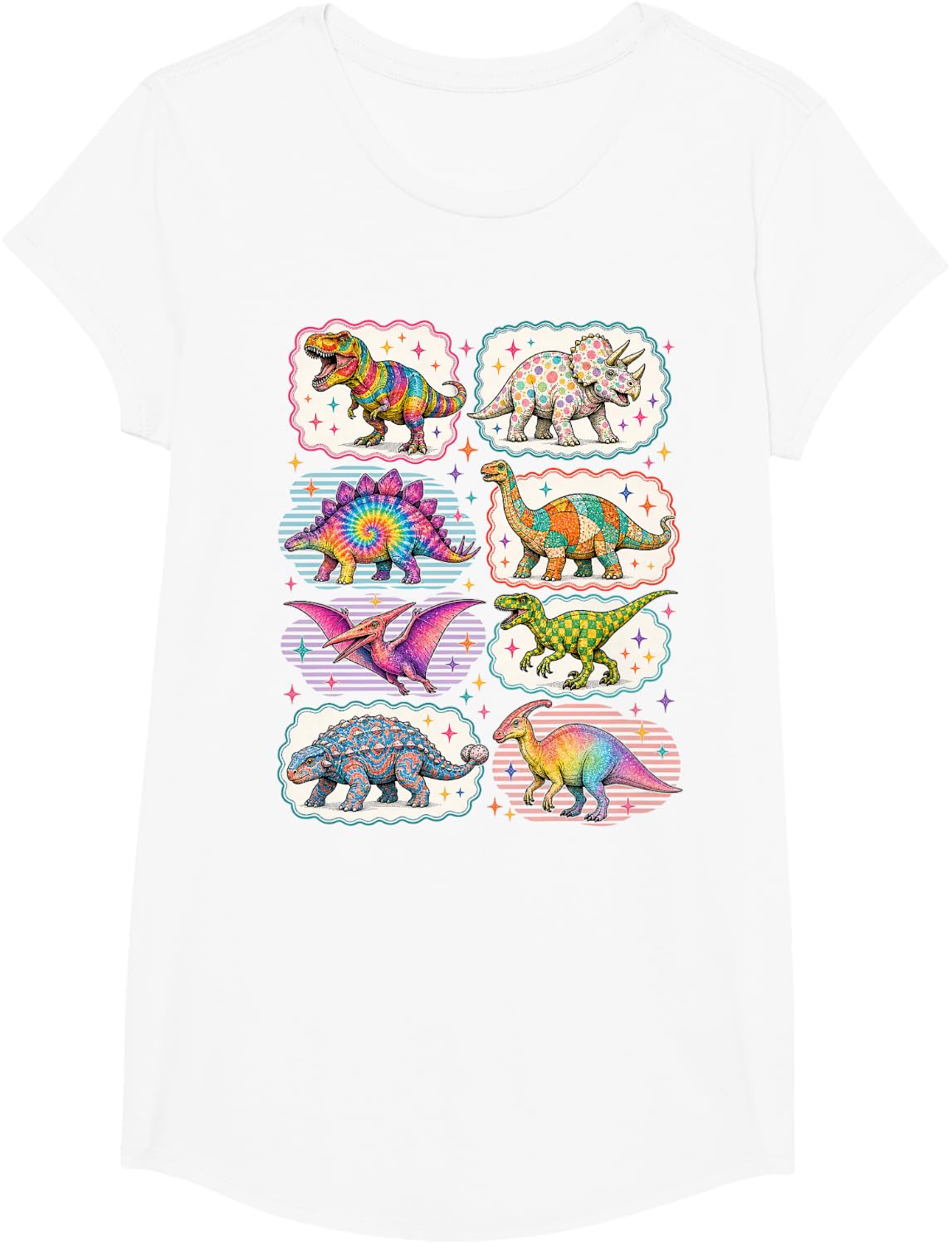 Prehistoric Reptile Fan T-Shirt - Girls White
