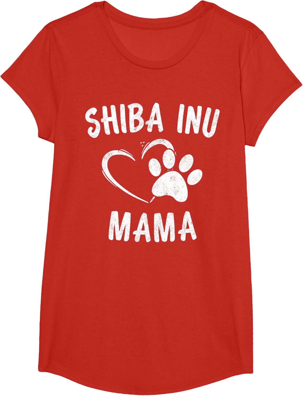 Fun Shiba Inu Mama Gift Pet Lover Apparel Shibe Dog Mom T-Shirt - Girls Red
