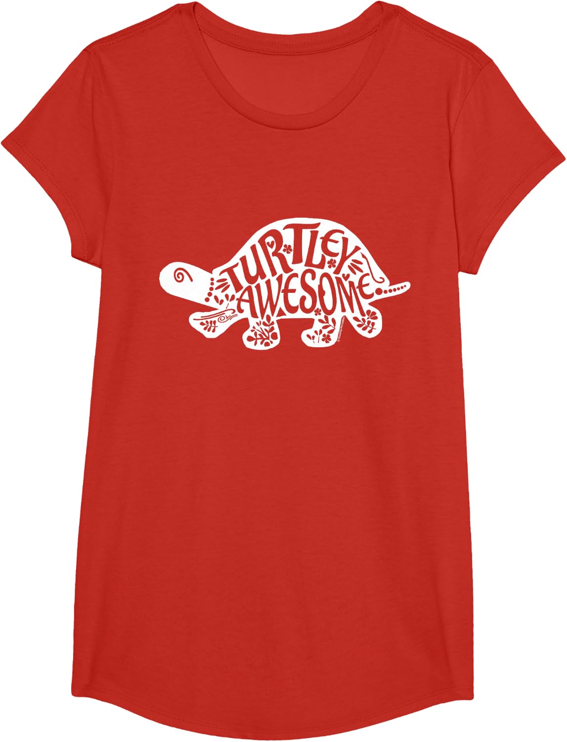 Turtley Awesome Tortoise Funny Turtle Pun Sulcata T-Shirt - Girls Red