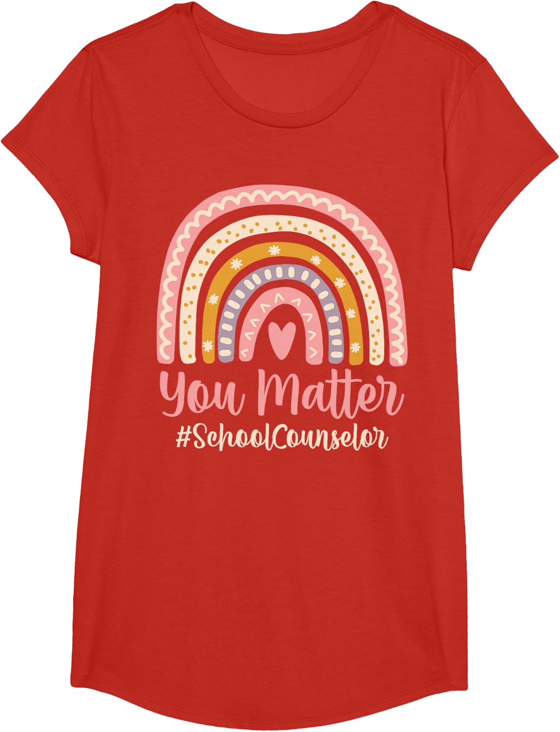 You Batter Back to School School Counselor T-Shirt - Girls Red