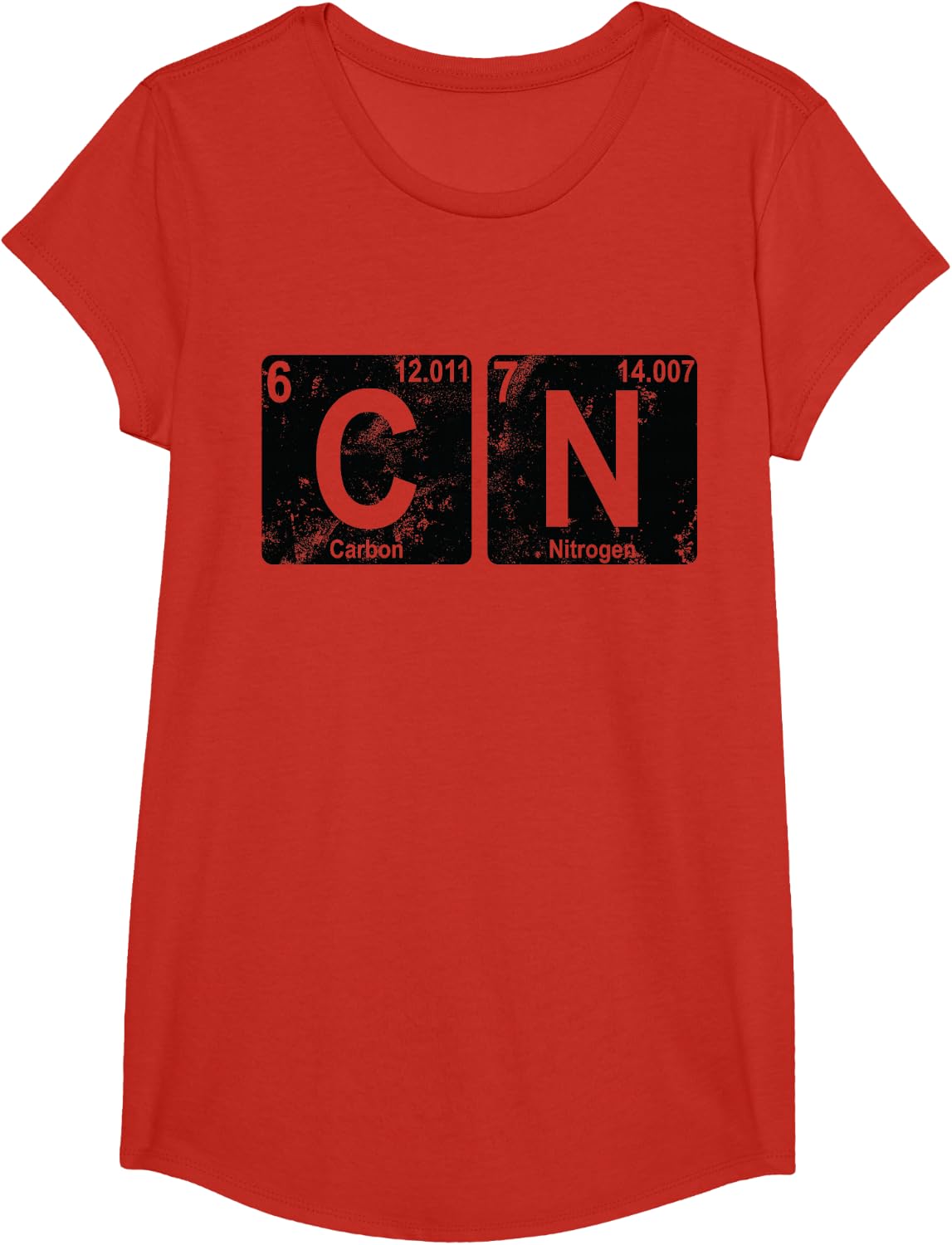 Funny Six Seven 6 7 Meme Periodic Table of Elements T-Shirt - Girls Red