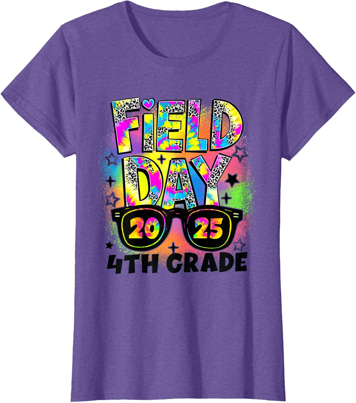 Field Day 4th Grade Field Day Fun Day Teacher Student Kids T-Shirt - Purple Heather