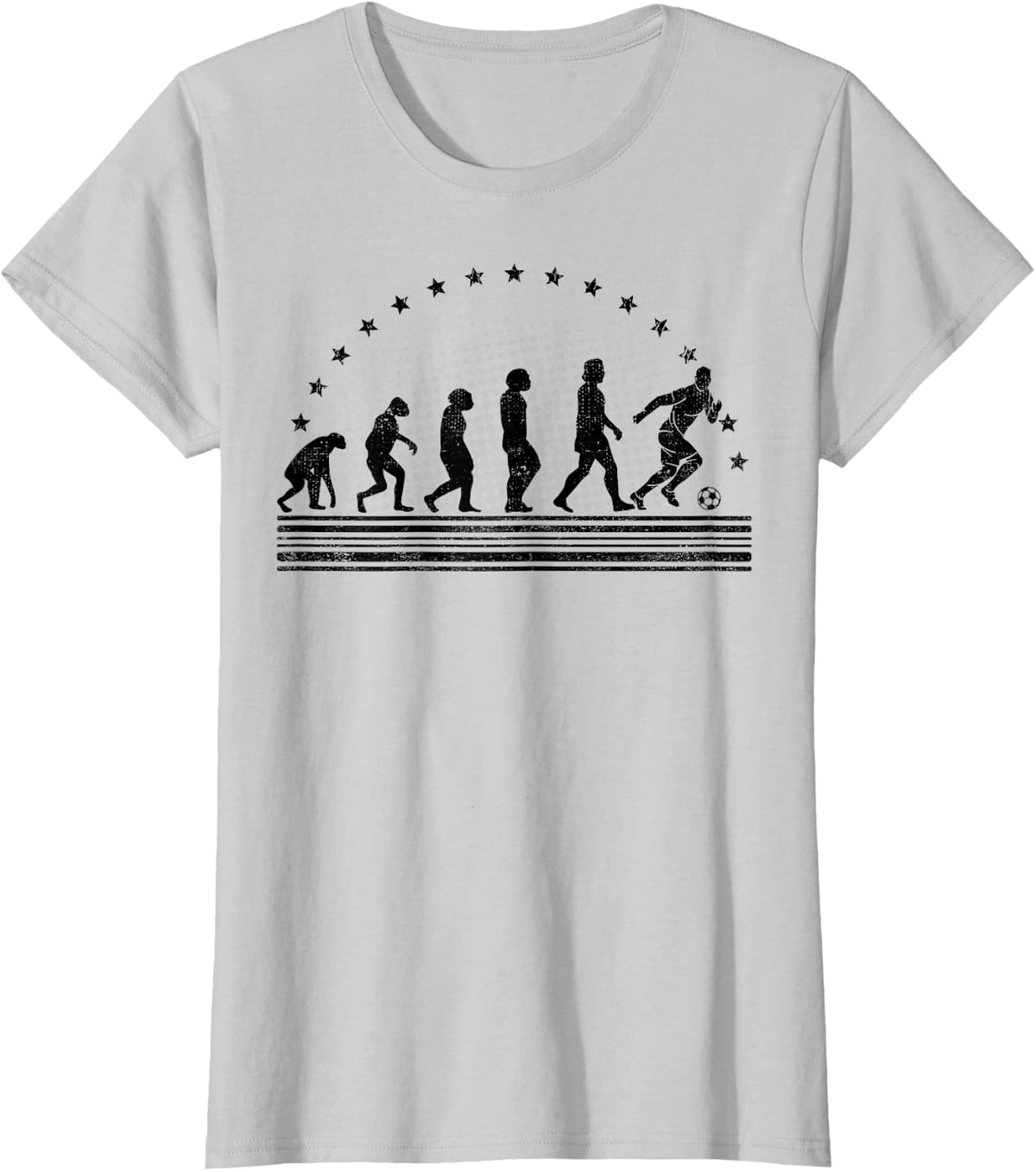 The Soccer Evolution Retro Soccer Player Men Soccer T-Shirt - Silver Grey