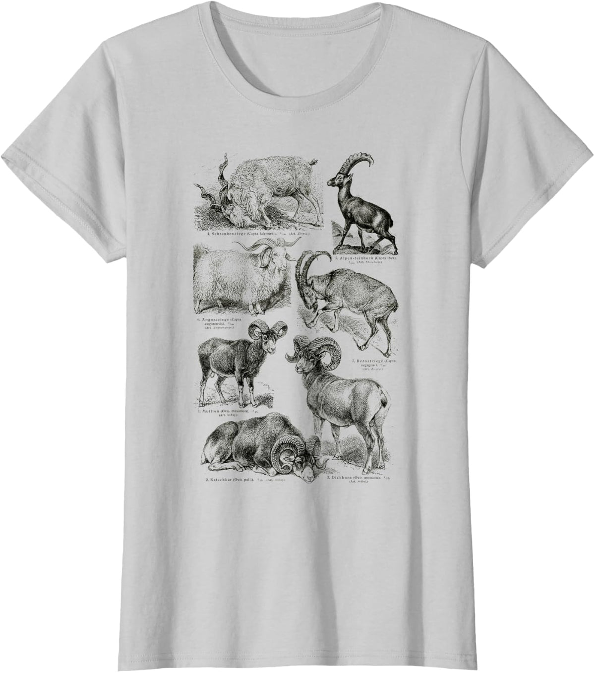 Retro Vintage Goat Animal Goats Lover Gifts Goat Mountain T-Shirt - Silver Grey