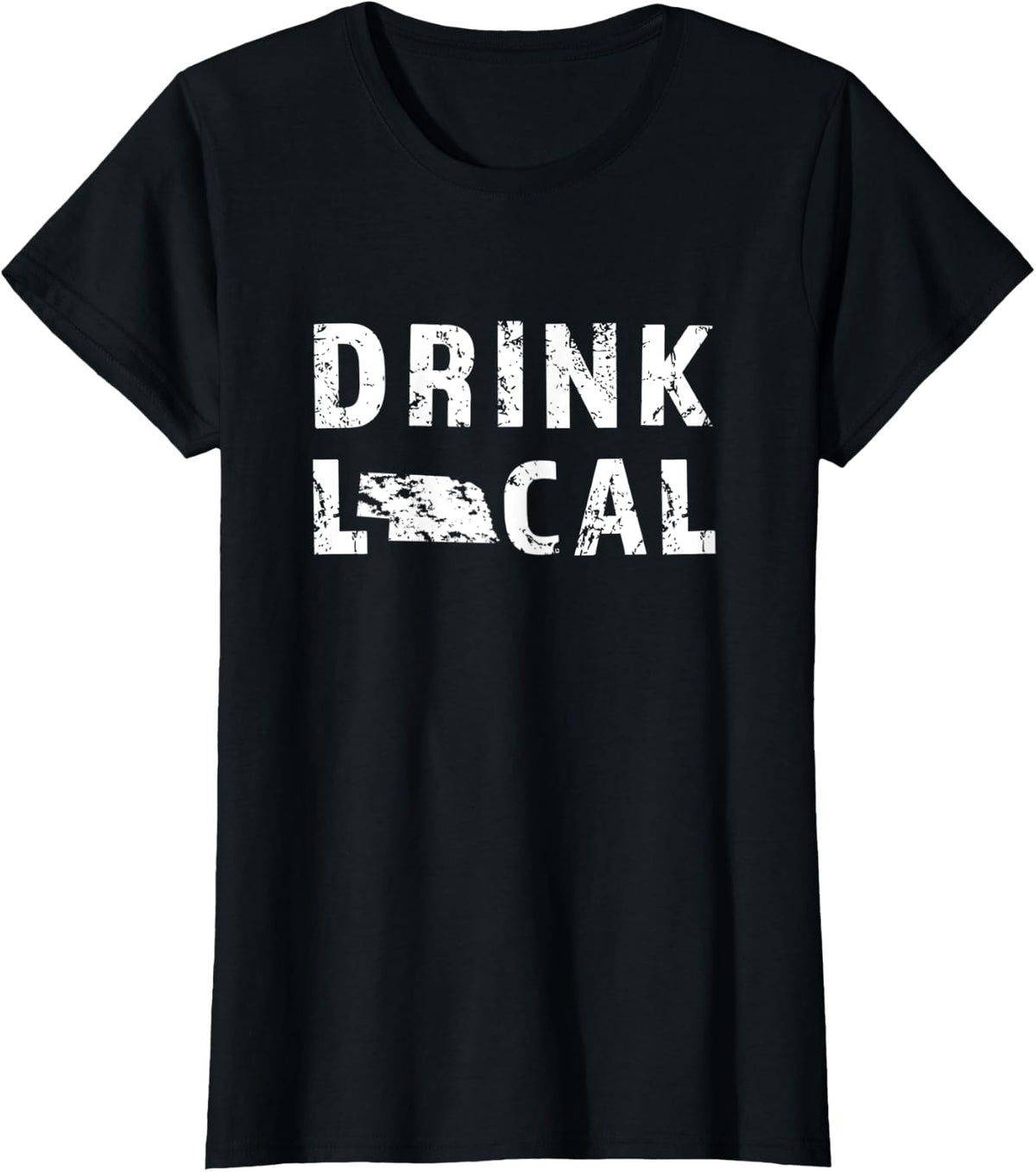 Drink Local Nebraska Craft Beer NE Brewery Souvenir T-Shirt - Black