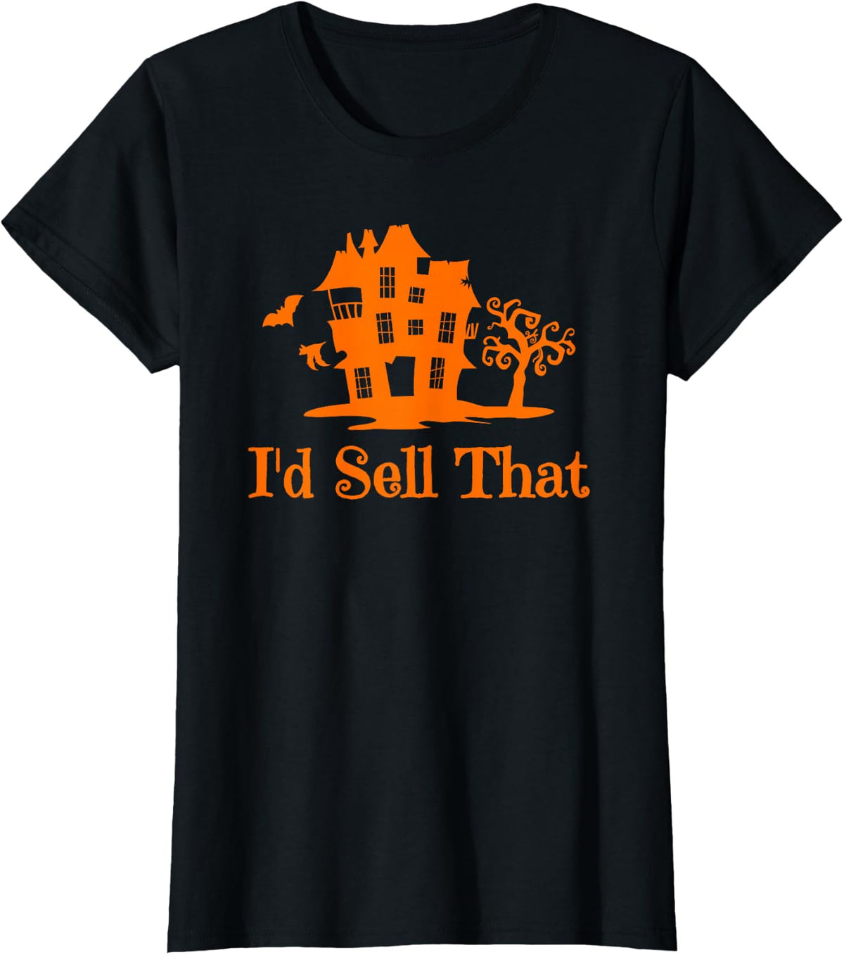 Realtor Halloween I'd Sell That Real Estate Agent T-Shirt - Black