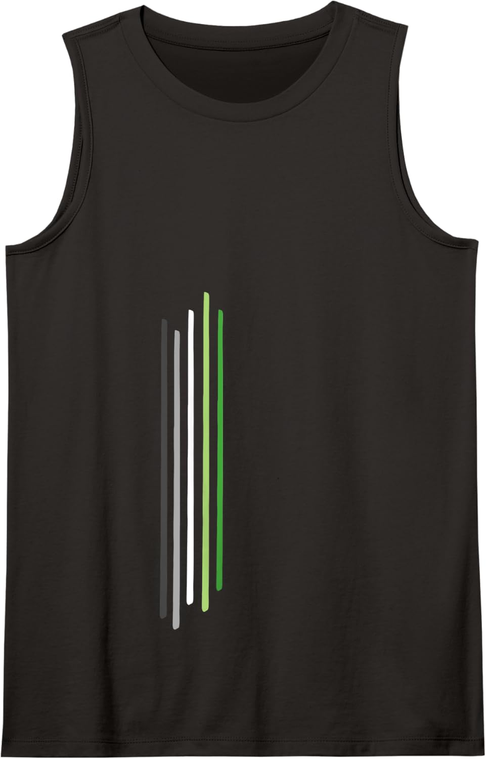 Subtle Aromantic Pride, Aro Flag, Pride Month Tank Top - Black