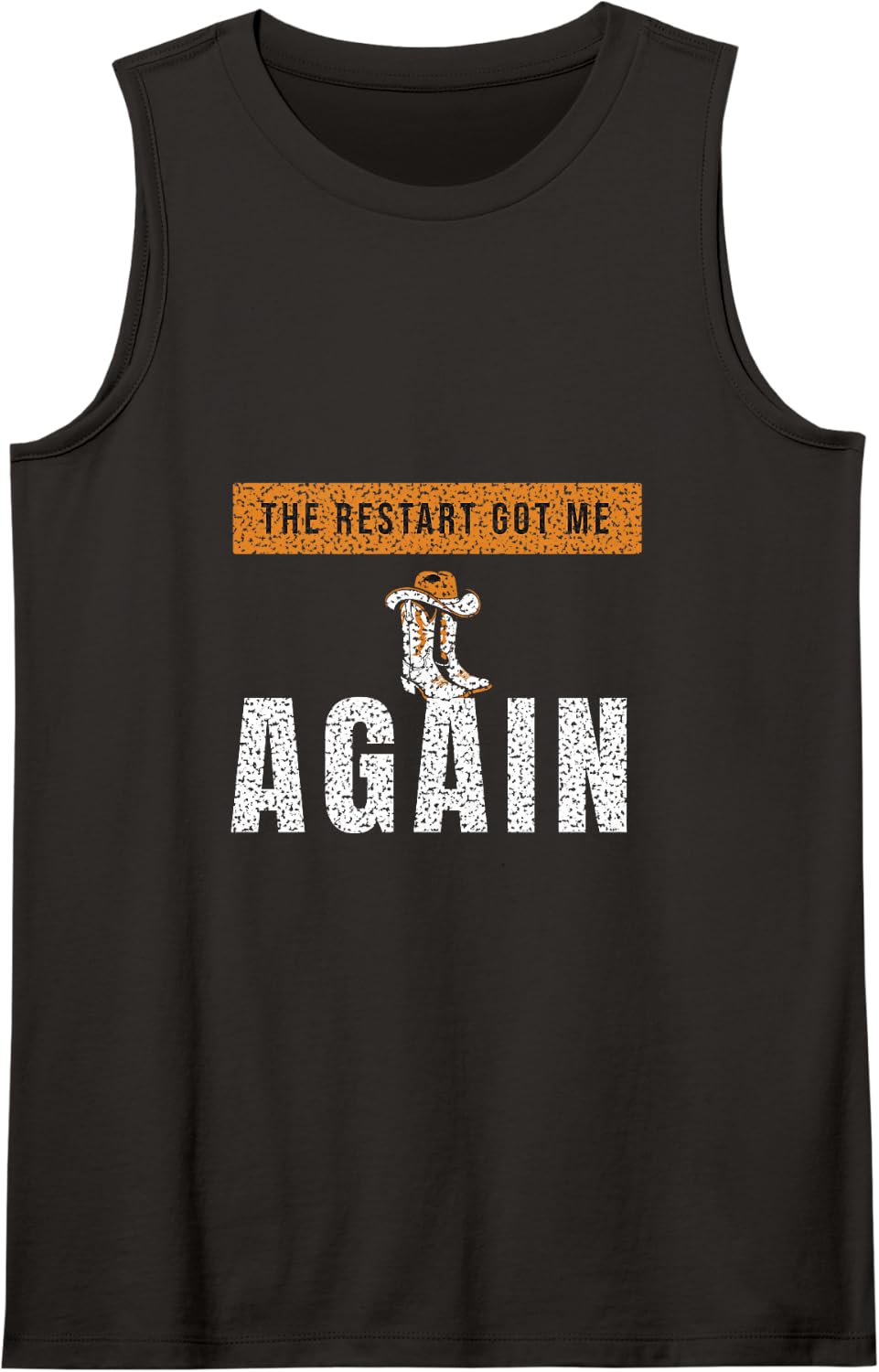 Line Dancing - The Restart Got Me Again - Line Dance Class Sleeveless Tank Top - Black