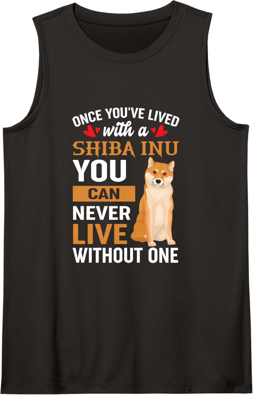 Shiba Inu Dog Pet Sleeveless Tank Top - Black