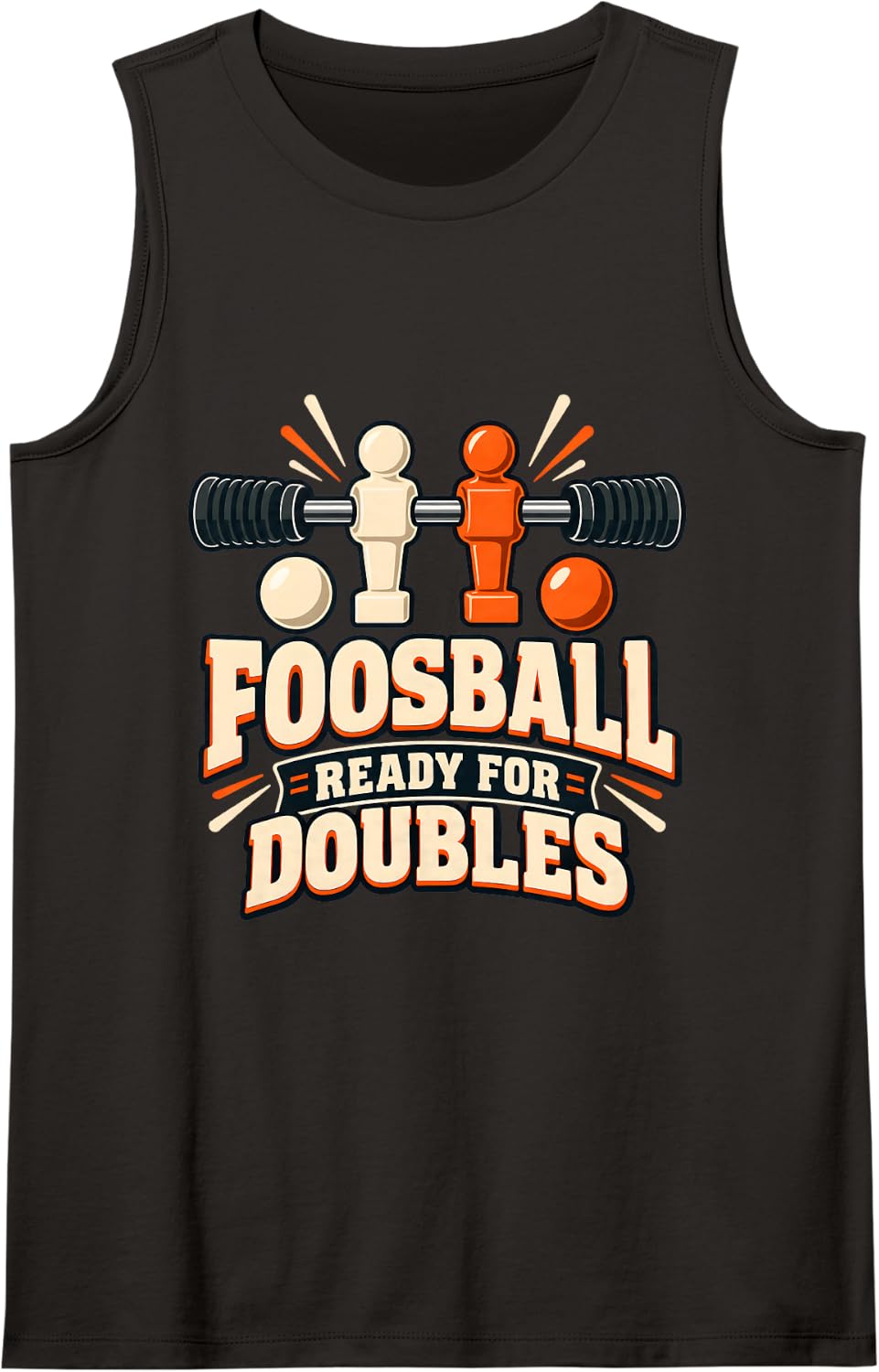Foosball Player Table Soccer Tournament Doubles Gift Sleeveless Tank Top - Black