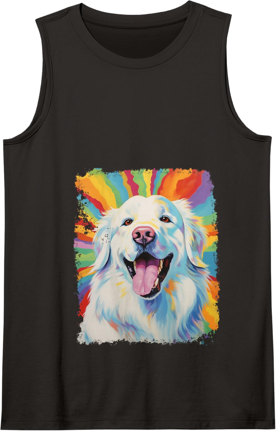 Pop Art Dog Great Pyrenees Tank Top - Black