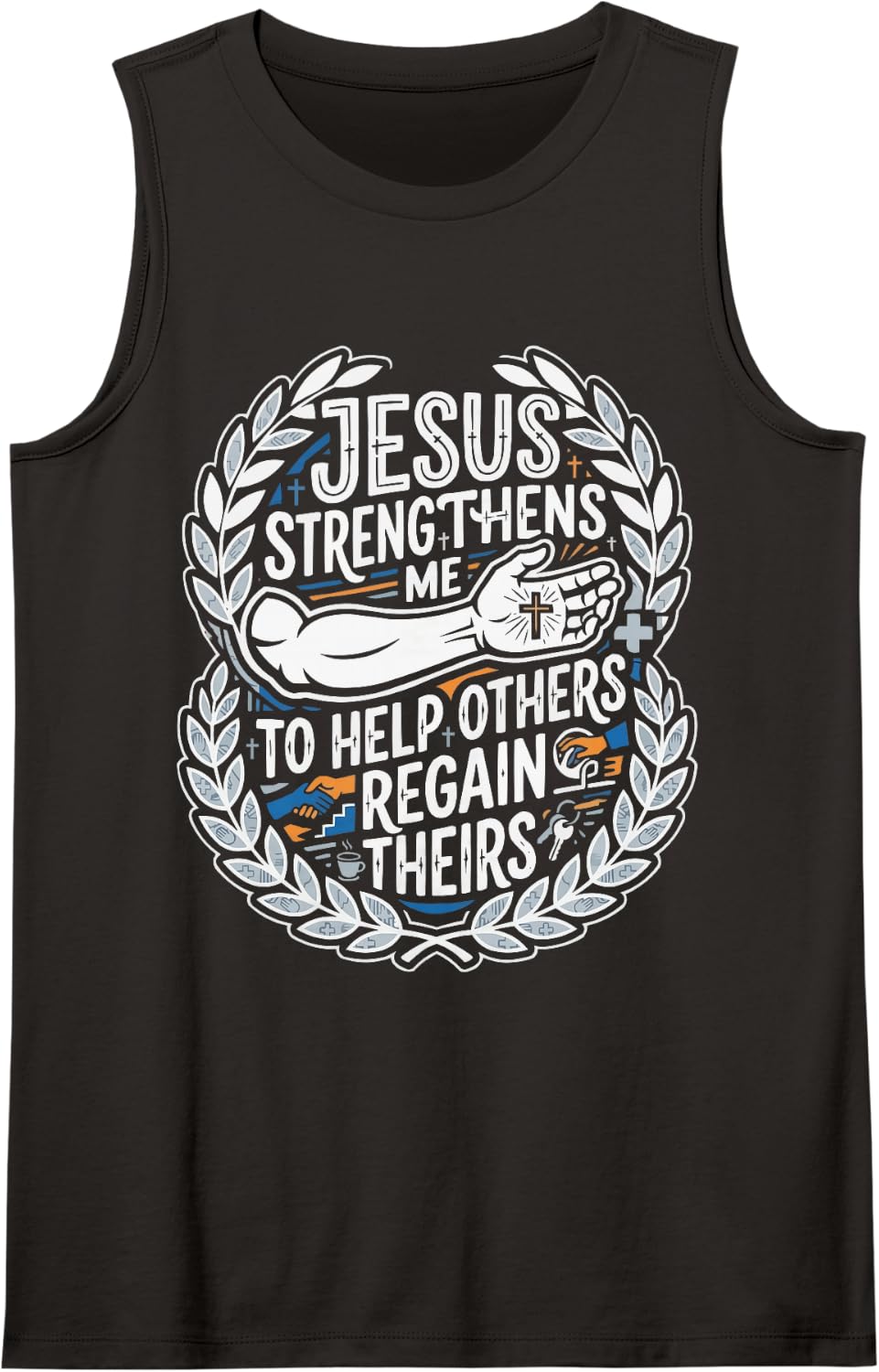 Christian Occupational Therapy Jesus Christ Christianity OT Tank Top - Black