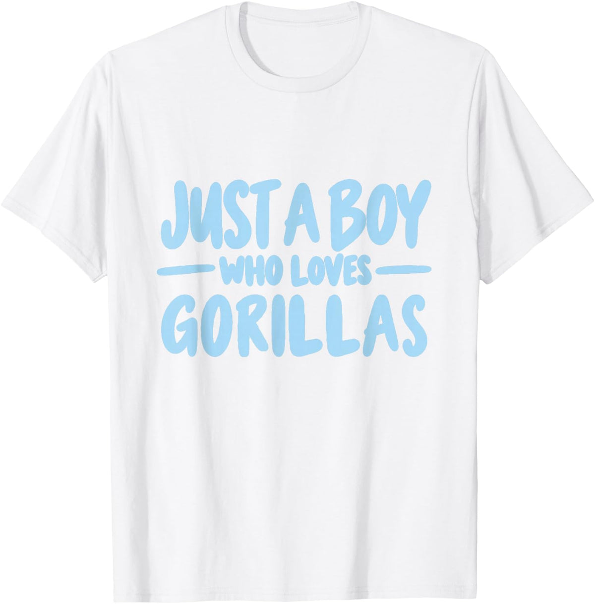 Just a Boy Who Loves Gorillas Cute Gorilla Lover T-Shirt - White