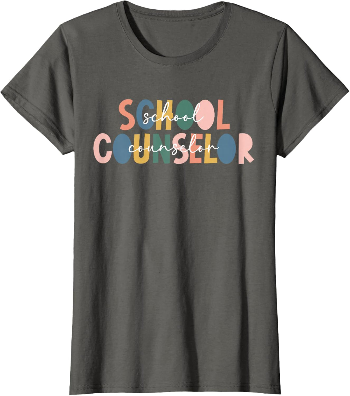 Boho School Counselor Appreciation School Counseling Week T-Shirt - Asphalt Grey