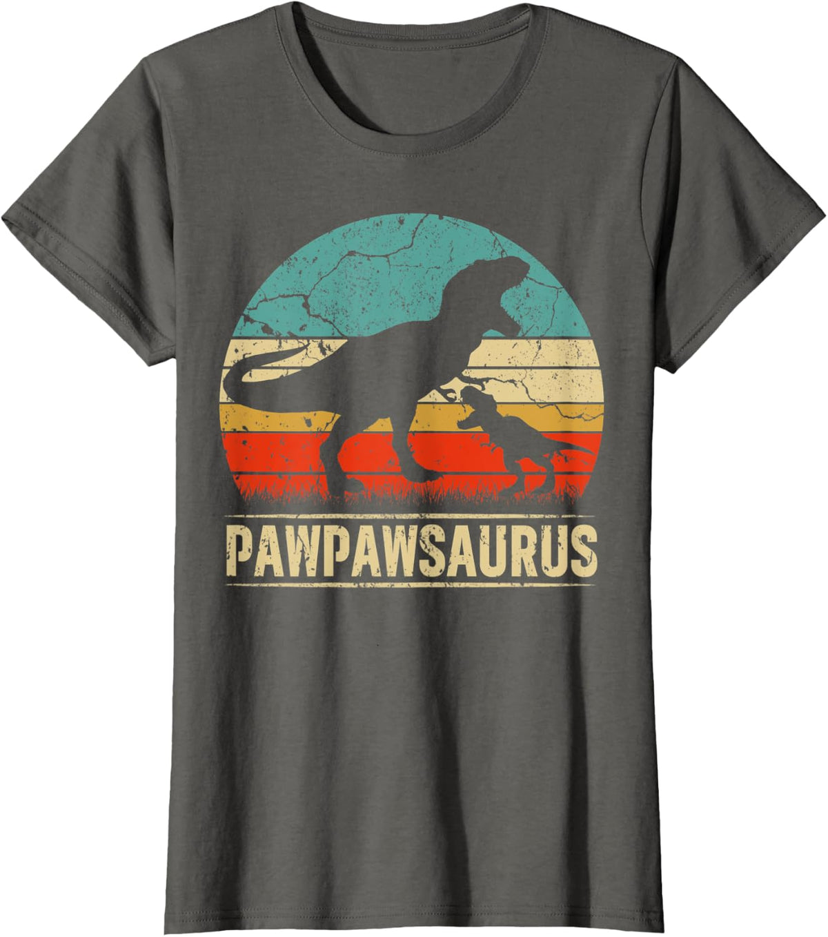 Pawpawsaurus T Rex Dinosaur Pawpaw Saurus Family Matching T-Shirt - Asphalt Grey