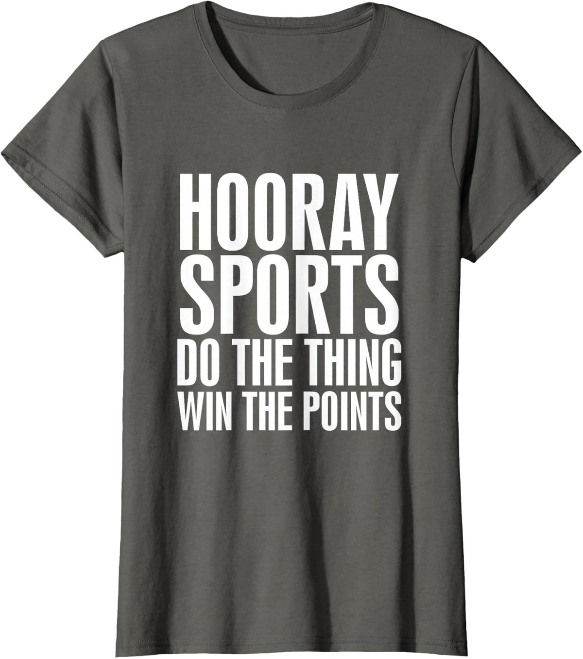 Hooray Sports, Do the Thing Win the Points Funny T-Shirt - Asphalt Grey