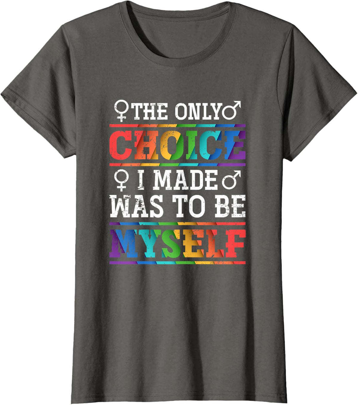 LGBTQ Rights Activist Gift Pride Month LGBT T-Shirt - Asphalt Grey