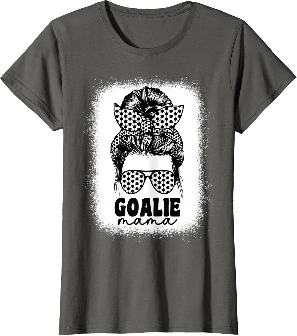 Soccer Goalie Mama Goal Keeper Soccer Goalkeeper Mom Funny T-Shirt - Asphalt Grey