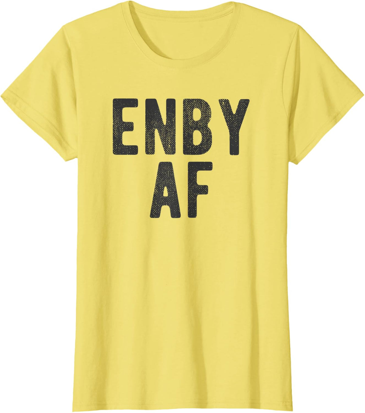 ENBY AF Nonbinary NB LGBTQ Saying Gender Neutral T-Shirt - Lemon Yellow